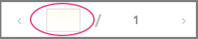 Image showing the pair of page numbers at the bottom of the Files and Uploads pages with the first number in editable mode and circled